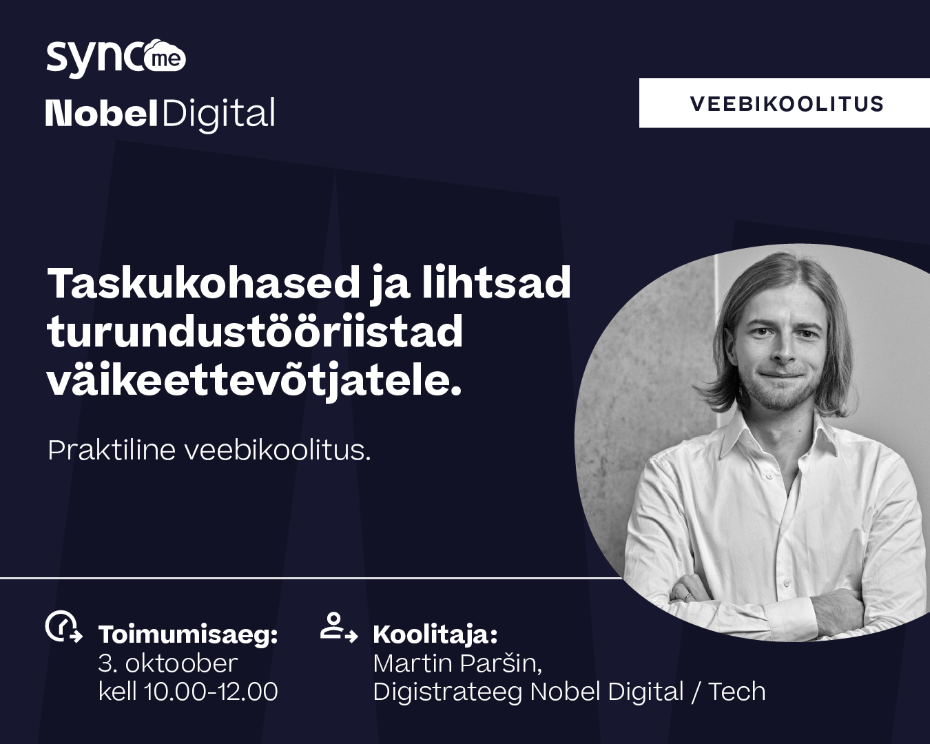 Koolitust viib läbi Nobeli digistrateeg ja partner Martin Paršin, kes on reklaami ja imagoloogia õppetooli vilistlane ja endine õppejõud, kellel on pikaajaline 
